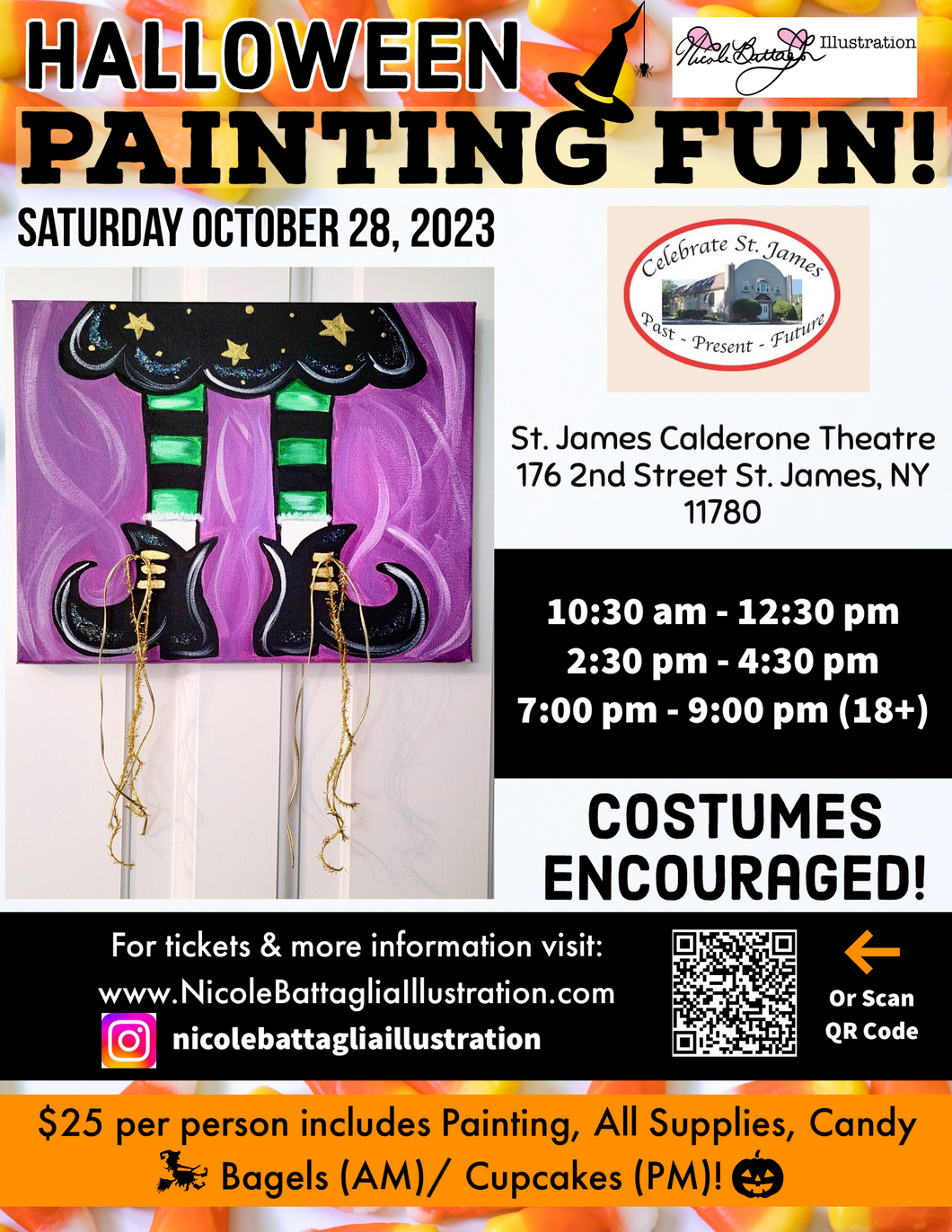 Halloween Painting Fun 2:30 pm- 4:30 pm 🎃